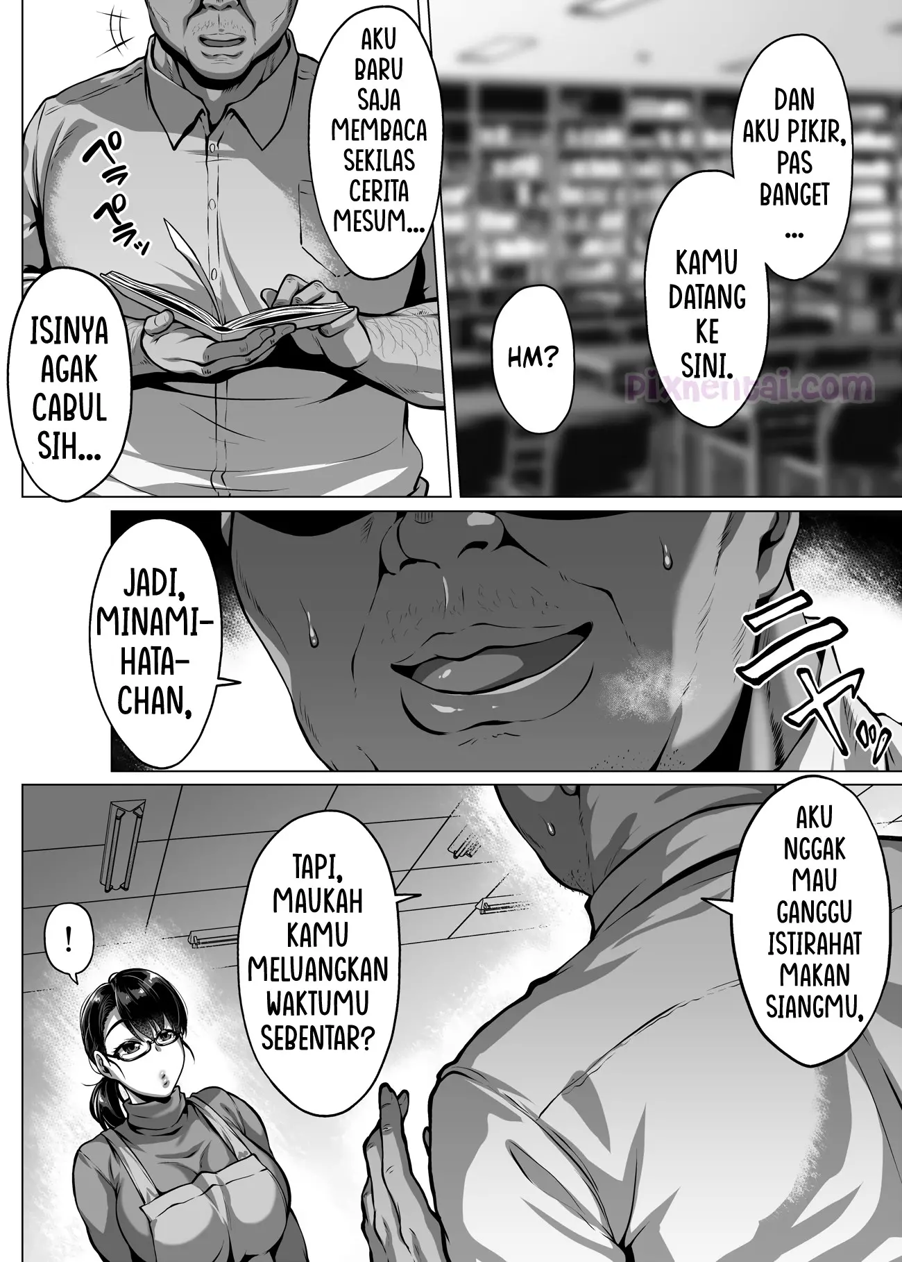 Komik hentai xxx manga sex bokep Lewd Librarian Pussy for Loan 8